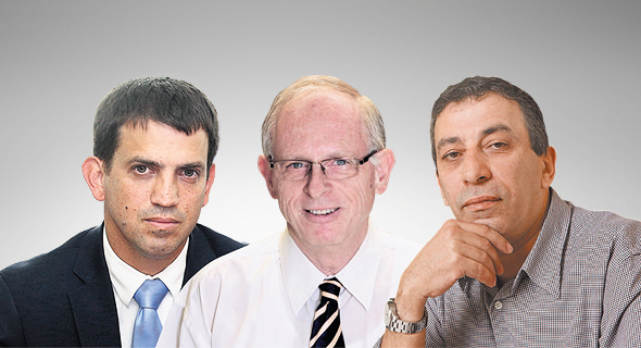 מימין: יו"ר ועד העובדים פרופסר בן חמו, המנכ"ל החדש פרופ' אהוד דודסון וראש אגף תקציבים שאול מרידור מימין: יו"ר ועד העובדים פרופסר בן חמו, המנכ"ל החדש פרופ' אהוד דודסון וראש אגף תקציבים שאול מרידור