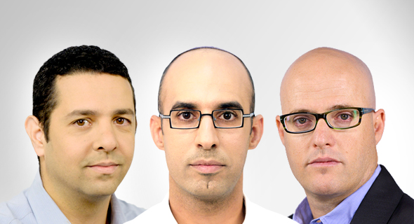 מימין: אסף מיכאלי, הראל שרעבי ויואב גפני מימין: אסף מיכאלי, הראל שרעבי ויואב גפני