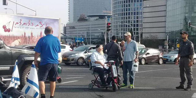 נכים הפגינו, מחלף השלום וצומת עזריאלי נחסמו לשלוש שעות