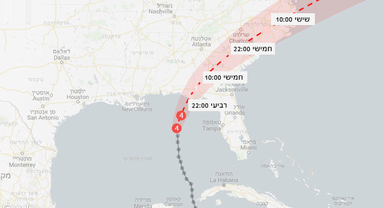 התקדמות ההוריקן התקדמות ההוריקן