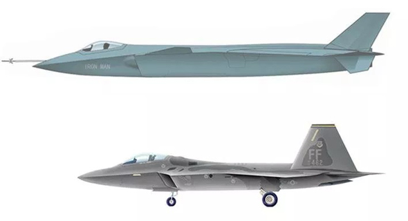 גדול מדי, צר מדי, לא חמקן מספיק. J20 ומתחתיו F22 גדול מדי, צר מדי, לא חמקן מספיק. J20 ומתחתיו F22