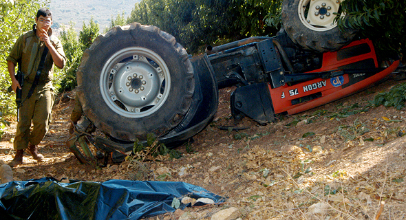 הרוג בתאונת טרקטור במטע במטולה 2005 הרוג בתאונת טרקטור במטע במטולה 2005