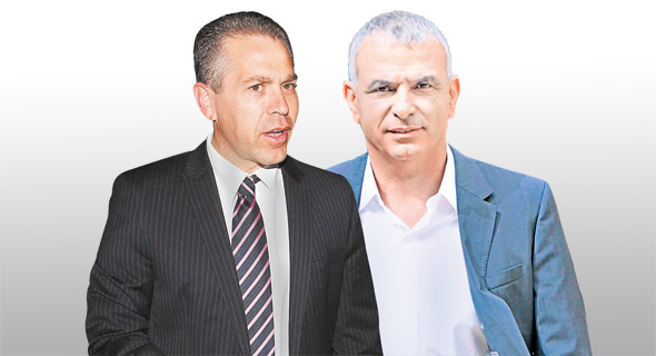 מימין: שר האוצר משה כחלון והשר לביטחון הפנים גלעד ארדן. מלחמה ופשרה מימין: שר האוצר משה כחלון והשר לביטחון הפנים גלעד ארדן. מלחמה ופשרה
