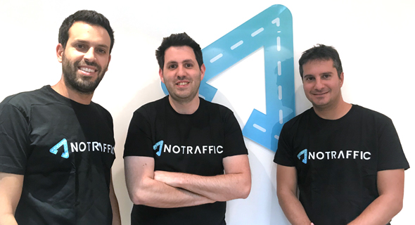 NoTraffic co-founders Or Sela (left), Uriel Katz, and Tal Kreisler. Photo: PR and NoTraffic co-founders Or Sela (left), Uriel Katz, and Tal Kreisler. Photo: PR and