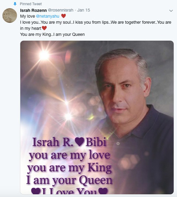 A tweet supporting Netanyahu posted by a fake account. Photo: screenshot