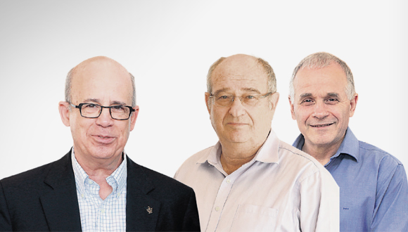 מימין: פרופ' אשר כהן, נשיא האוניברסיטה העברית, פרופ' פרץ לביא, נשיא הטכניון, ופרופ' יוסף קלפטר, נשיא אוניברסיטת תל־אביב מימין: פרופ' אשר כהן, נשיא האוניברסיטה העברית, פרופ' פרץ לביא, נשיא הטכניון, ופרופ' יוסף קלפטר, נשיא אוניברסיטת תל־אביב