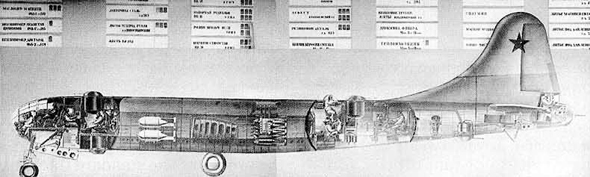 שרטוט של מטוס ה-B29, מתוך מסמכים מברית המועצות שרטוט של מטוס ה-B29, מתוך מסמכים מברית המועצות