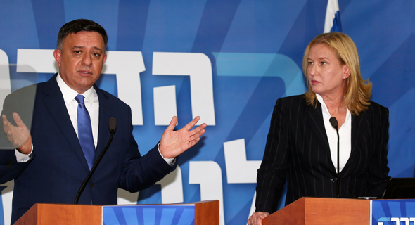 Tzipi Livni and Avi Gabbay. Photo: Yariv Katz