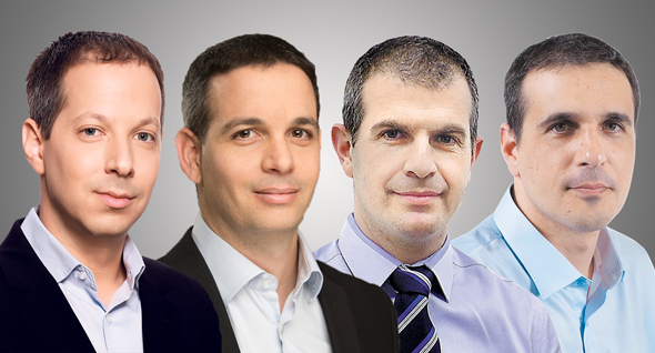 מימין: שגיא שטיין, מנכ"ל מגדל שוקי הון; קובי שגב, מנכ"ל אילים; אייל גורן, מנכ"ל פסגות קרנות; ודייב לובצקי מנכ"ל אי.בי.אי מימין: שגיא שטיין, מנכ"ל מגדל שוקי הון; קובי שגב, מנכ"ל אילים; אייל גורן, מנכ"ל פסגות קרנות; ודייב לובצקי מנכ"ל אי.בי.אי