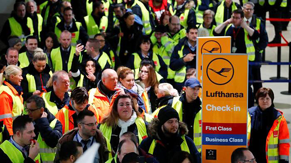 שביתה גרמניה עובדי ביטחון שדה תעופה טיסות 1, צילום: רויטרס