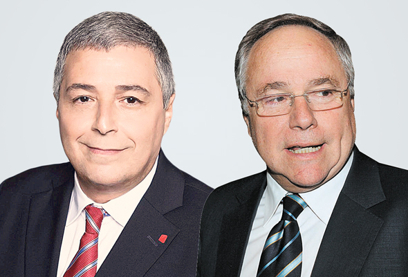 מימין: יאיר המבורגר יו"ר הראל ואריק פינטו מנכ"ל הפועלים מימין: יאיר המבורגר יו"ר הראל ואריק פינטו מנכ"ל הפועלים