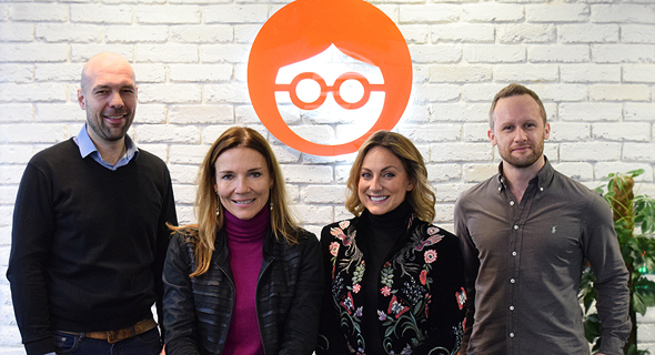 Outbrain's northern Europe team: Richard Chambers (left), Stephanie Himoff, Faye Liddle-Moore, and James Milne. Photo: Outbrain/Business Wire