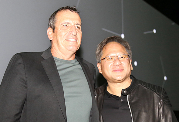 Mellanox CEO Eyal Waldman (left), Nvidia CEO Jensen Huang. Photo: Yaniv Kantor