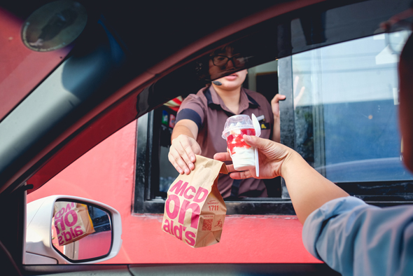 A McDonald's drive thru. Photo: Shutterstock