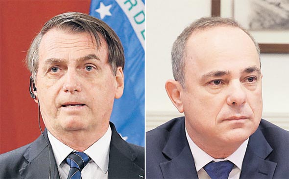 שר האנרגיה יובל שטייניץ ונשיא ברזיל ז'איר בולסונארו, שמגיע לביקור בארץ שר האנרגיה יובל שטייניץ ונשיא ברזיל ז'איר בולסונארו, שמגיע לביקור בארץ