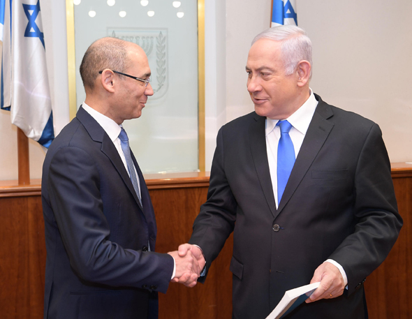 בנימין נתניהו והנגיד פרופ' אמיר ירון. דוח בנק ישראל לשנת 2018 בנימין נתניהו והנגיד פרופ' אמיר ירון. דוח בנק ישראל לשנת 2018