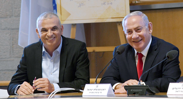 ראש הממשלה בנימין נתניהו ויו"ר כולנו משה כחלון ראש הממשלה בנימין נתניהו ויו"ר כולנו משה כחלון