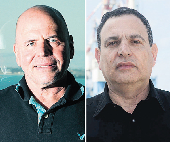 מימין: מנכ"ל נמל אשדוד יצחק בלומנטל ומנכ"ל נמל חיפה מנדי זלצמן מימין: מנכ"ל נמל אשדוד יצחק בלומנטל ומנכ"ל נמל חיפה מנדי זלצמן