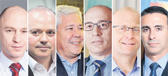 מימין: מנכ"ל מנורה יהודה בן אסאייג, מנכ"ל ביטוח ישיר קובי הבר, מנכ"ל הפניקס אייל לפידות, מנכ"ל מגדל דורון ספיר, מנכ"ל הראל מישל סיבוני ומנכ"ל כלל ביטוח יורם נוה. מייחסים את הרווחים לירידה בתאונות מימין: מנכ"ל מנורה יהודה בן אסאייג, מנכ"ל ביטוח ישיר קובי הבר, מנכ"ל הפניקס אייל לפידות, מנכ"ל מגדל דורון ספיר, מנכ"ל הראל מישל סיבוני ומנכ"ל כלל ביטוח יורם נוה. מייחסים את הרווחים לירידה בתאונות