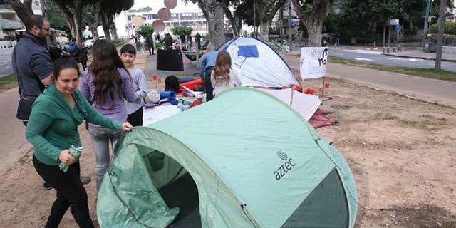 מחאת האוהלים של תושבי העוטף בת"א: "הממשלה לא רואה אותנו"