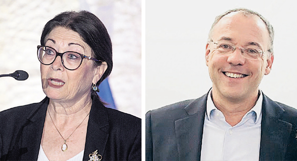 תומר מוסקוביץ ראש רשות אכיפה וגבייה הוצל"פ, ונשיאת העליון אסתר חיות תומר מוסקוביץ ראש רשות אכיפה וגבייה הוצל"פ, ונשיאת העליון אסתר חיות
