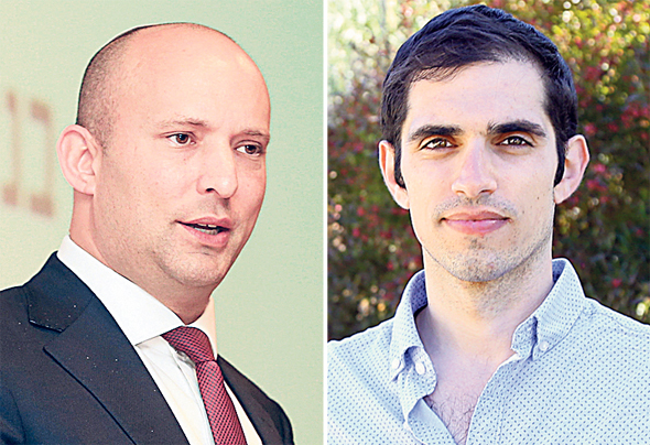 מימין: מחזיק תיק החינוך בעיריית ראש העין עומר שכטר ושר החינוך נפתלי בנט מימין: מחזיק תיק החינוך בעיריית ראש העין עומר שכטר ושר החינוך נפתלי בנט