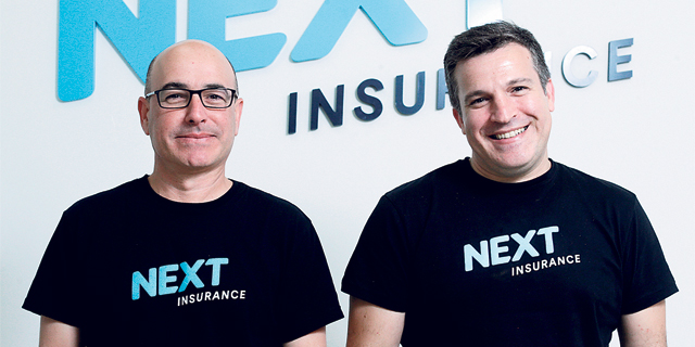 Next Insurance co-founder Nissim Tapiro (left) and Alon Huri. Photo: Amit Sha