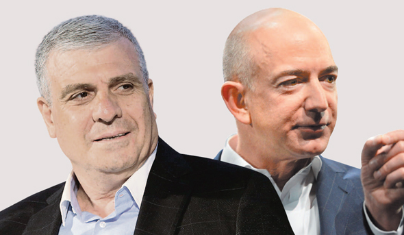 מייסד אמזון ג'ף בזוס ומנכ"ל מליסרון אבי לוי. שינוי בתמהיל העסקים בקניונים מייסד אמזון ג'ף בזוס ומנכ"ל מליסרון אבי לוי. שינוי בתמהיל העסקים בקניונים
