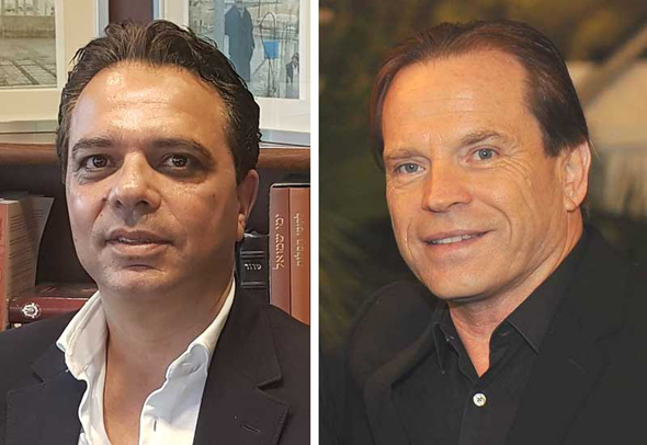 יוסי לוינסקי (מימין) ועופר ארביב. הדור הצעיר יכול להישאר בחולון ולגדל בה את ילדיו יוסי לוינסקי (מימין) ועופר ארביב. הדור הצעיר יכול להישאר בחולון ולגדל בה את ילדיו
