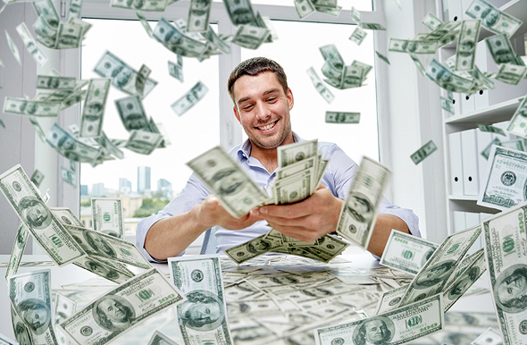 Man with money. Photo: Shutterstock