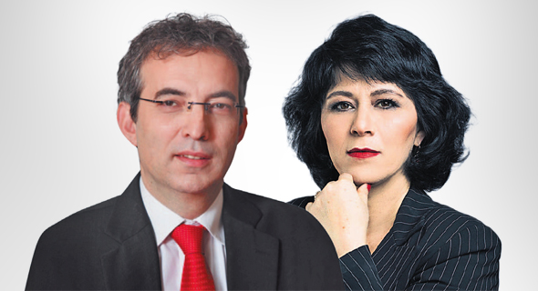 מימין: המפקחת על הבנקים חדוה בר וראש החטיבה הקמעונאית בהפועלים היוצא רונן שטיין מימין: המפקחת על הבנקים חדוה בר וראש החטיבה הקמעונאית בהפועלים היוצא רונן שטיין