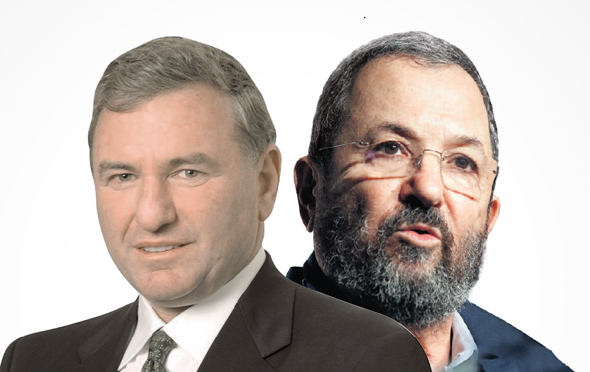 מימין: ראש הממשלה לשעבר אהוד ברק ואיש העסקים ירון איתן, צילום: עמית שעל, יחצ