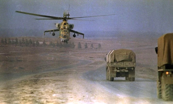 מסוק MI24 מאבטח שיירה בדרכה לקאבול מסוק MI24 מאבטח שיירה בדרכה לקאבול