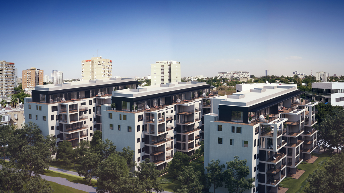 הדמיית הפרויקט בפיכמן 15-11. ממקסם את התמורות לדיירים הדמיית הפרויקט בפיכמן 15-11. ממקסם את התמורות לדיירים