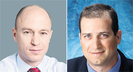מנכ"ל מגדל רן עוז ומנכ"ל כלל יורם נוה, צילום: יחצ, כלל ביטוח