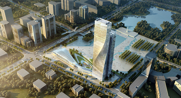 משרד האדריכלים הבינלאומי Adreas הציג את ההדמיות המרהיבות לבניין משרדים בעיר הסינית צ'ונקין 