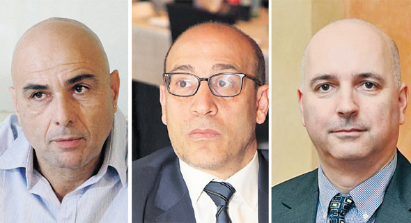 מנכ"ל מיטב דש אילן רביב, מנכ"ל שיכון ובינוי אייל לפידות ויוסי ארד מקרן מונבז קפיטל מנכ"ל מיטב דש אילן רביב, מנכ"ל שיכון ובינוי אייל לפידות ויוסי ארד מקרן מונבז קפיטל