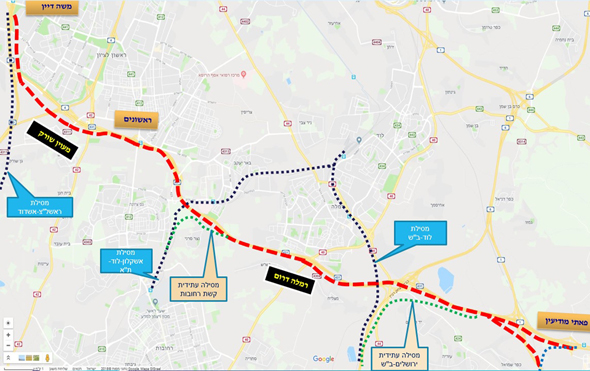 תוואי פרויקט 431 של רכבת ישראל תוואי פרויקט 431 של רכבת ישראל