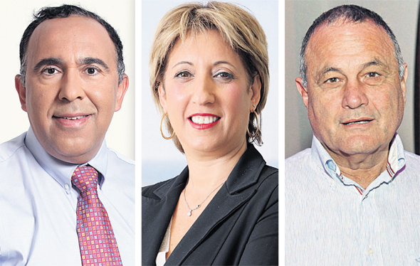 מימין: מנכ"ל מאוחדת לשעבר זאב וומברנד, מנכ"לית מאוחדת סיגל רגב־רוזנברג ויו"ר הדירקטוריון אייל גבאי מימין: מנכ"ל מאוחדת לשעבר זאב וומברנד, מנכ"לית מאוחדת סיגל רגב־רוזנברג ויו"ר הדירקטוריון אייל גבאי