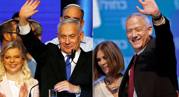 Benjamin Natanyahu (left) and Benny Gantz. Photo: Reuters, AFP