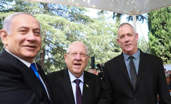גנץ, ריבלין ונתניהו גנץ, ריבלין ונתניהו