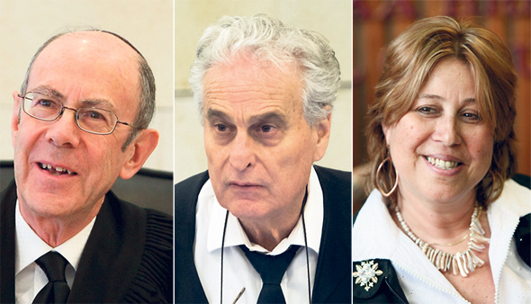 מימין: נשיאת בית הדין הארצי לעבודה כיום ורדה וירט ליבנה, והנשיאים לשעבר יגאל פליטמן וסטיב אדלר מימין: נשיאת בית הדין הארצי לעבודה כיום ורדה וירט ליבנה, והנשיאים לשעבר יגאל פליטמן וסטיב אדלר