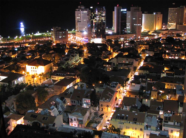מתחם בית הטקסטיל בלילה מתחם בית הטקסטיל בלילה