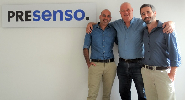 Presenso co-founders Deddy Lavid (left), David Almagor, and Eitan Vesely. Photo: PR Presenso co-founders Deddy Lavid (left), David Almagor, and Eitan Vesely. Photo: PR