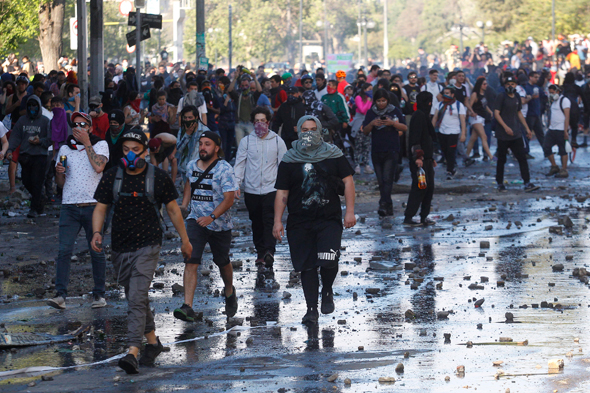 Chile was rocked by social protests last October. Photo: Getty Chile was rocked by social protests last October. Photo: Getty