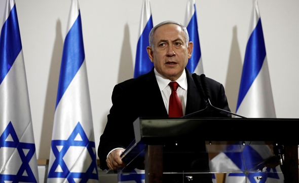 בנימין נתניהו בהצהרה אחרי הדיון בקבינט בנימין נתניהו בהצהרה אחרי הדיון בקבינט