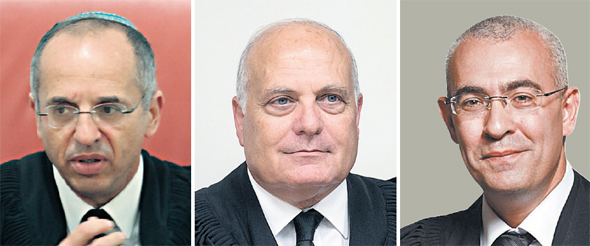 מימין: השופטים עופר גרוסקופף, ג’ורג’ קרא ונעם סולברג. הפכו את החלטתו של היועמ”ש מימין: השופטים עופר גרוסקופף, ג’ורג’ קרא ונעם סולברג. הפכו את החלטתו של היועמ”ש