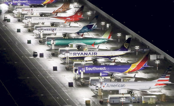מטוסי 737 מקס במפעל בואינג בסיאטל מטוסי 737 מקס במפעל בואינג בסיאטל