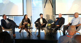 כנס שירות 2019 מימין מנו גבע יואל פינקל אימרי גלאי יעל נאמן, צילום: אוראל כהן