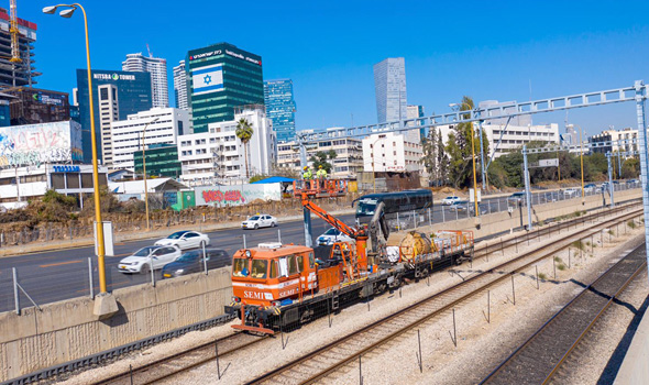 עבודות החישמול של הרכבת בתל אביב עבודות החישמול של הרכבת בתל אביב